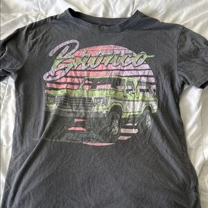 Graphic Tee with Bronco Design